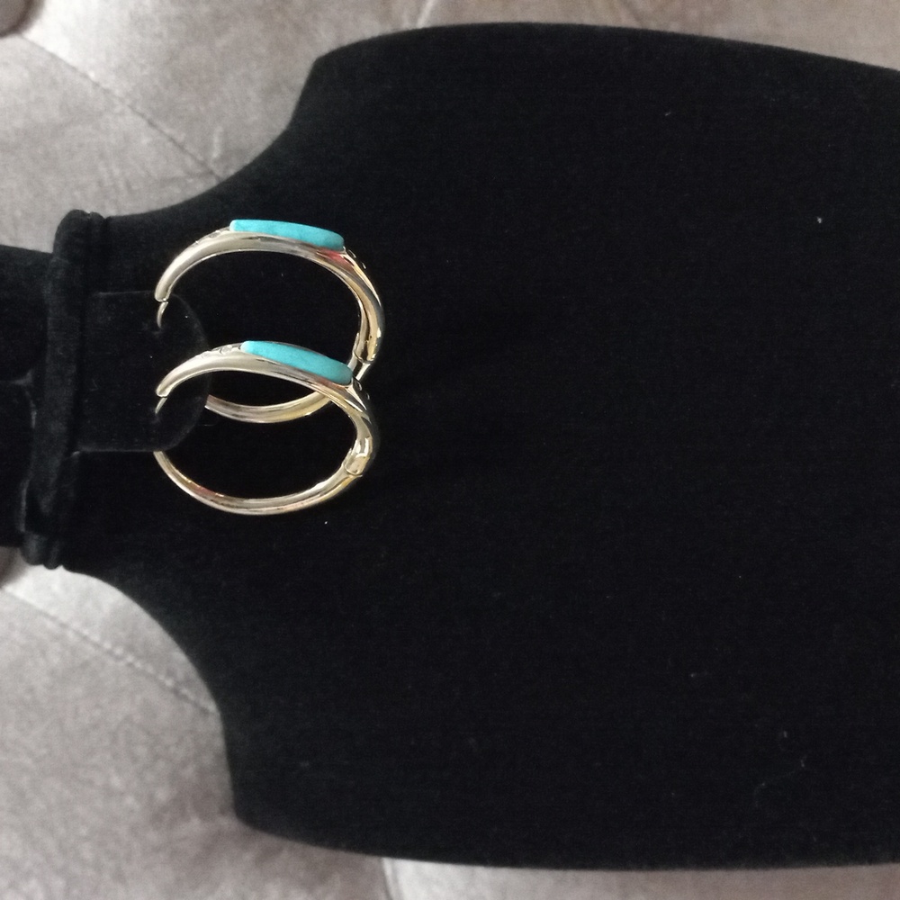 ETTIKA Turquoise Hoop Earrings. - Picture 4 of 4